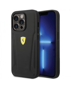 Чехол CG Mobile Leather Stamped sides Hard MagSafe для iPhone 14 Pro Черный Ferrari