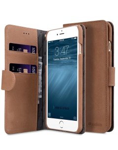 Чехол для Apple iPhone 7 Plus 8 Plus Wallet Book Type Brown Melkco
