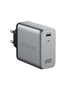 Зарядное устройство Compact Charger GaN Power USB Type C PD серый космос Satechi