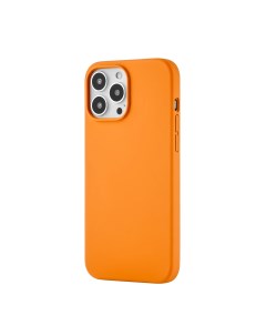 Чехол Touch Case Liquid silicone для iPhone 13 Pro Max оранжевый Ubear