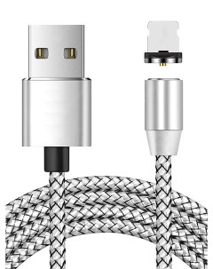 Кабель магнитный USB Lightning для Apple серебристый Zibelino