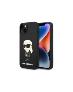 Чехол Liquid silicone NFT Karl Ikonik Hard MagSafe iPhone 14 Plus Черный Karl lagerfeld