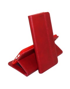 Кожаный чехол книжка Business Wallet с визитницей для Samsung Galaxy A72 Красный Epik