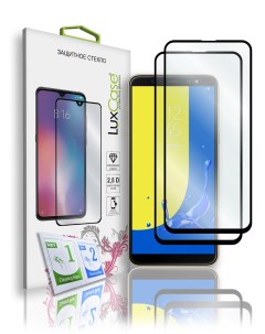 Защитное стекло на Samsung Galaxy J8 2018 2 5D Полноклеевое Комплект 2шт 78448 Luxcase