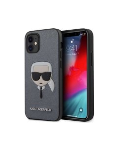 Чехол Karl Lagerfeld Saffiano iPhone 12 mini Серебристый Cg mobile