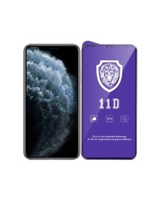 Защитное стекло для iPhone 12 12 Pro 11D черный тех пак Lion