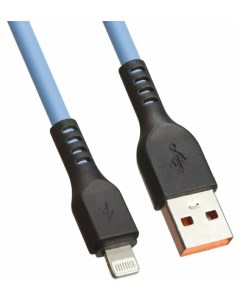 Кабель USB LP для Apple Lightning 8 pin Extra TPE голубой Liberty project