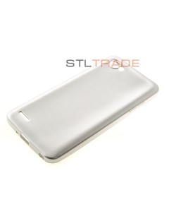 Силиконовый чехол Металлик для LG Q6 серебро Tpu case