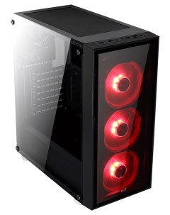 Корпус компьютерный Quartz RED Black Aerocool