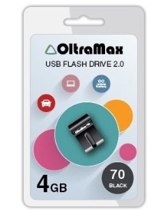 Флешка 70 4 ГБ OM 4GB 70 Black Oltramax