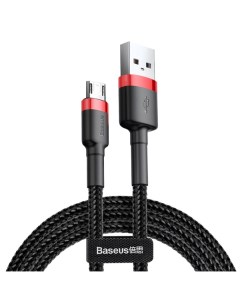 Кабель USB Micro USB 3м Cafule Cable черный с красным CAMKLF H91 Baseus