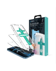 Защитное стекло 2 5D 2шт Full Glue Easy App для Apple iPhone 12 Pro Max 0 3мм черная рамка Deppa