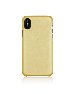 Чехол накладка Slim Premium для Apple iPhone X XS Искусственная кожа Золотистый G-case