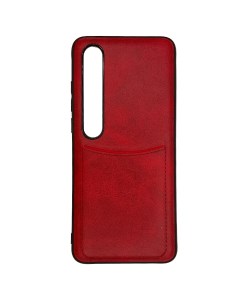 Чехол с кармашком для Xiaomi Mi 10 красный Ilevel