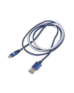 Кабель USB A m micro USB B m 1 2м Blue Digma