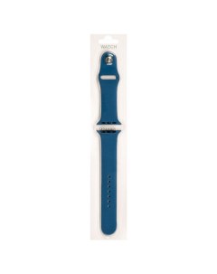 Ремешок для Apple Watch 42 44мм темно синий на кнопке Rocknparts