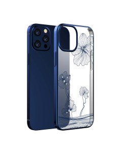 Чехол Crystal Flora Case для iPhone 13 Pro Max Navy Blue Devia