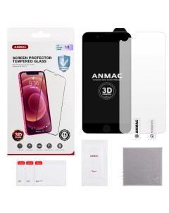 Защитное стекло для IPhone 7 8 3D черное усиленное Anmac