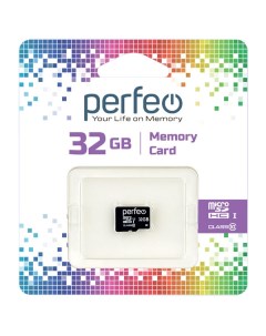 Карта памяти microSD 32GB High Capacity Class 10 без адаптера Perfeo