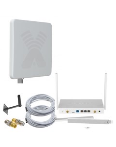 Роутер 3G 4G WiFi Keenetic Hero 4G LTE cat 6 до 300 Мбит c с уличной антенной ZETA F MIM Netgim