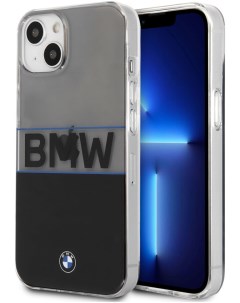 Чехол BMW Signature PC TPU Horizontal Big logo для iPhone 13 Прозрачный Черный Cg mobile
