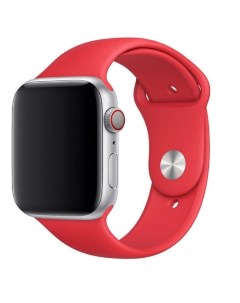 Ремешок силиконовый для часов Apple Watch 38 40 красный Aks-guard