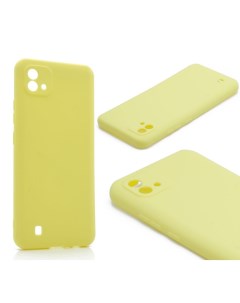 Силиконовый чехол матовый для Realme C20 лимонный Tpu case
