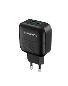 Сетевое зарядное устройство BA46A USB QC3 0 3 А Type C PD 3 А чёрное Borofone