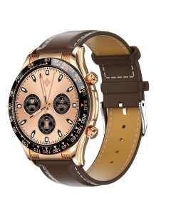 Смарт часы A18 c bluetooth звонком золотистый коричневый Pride watch
