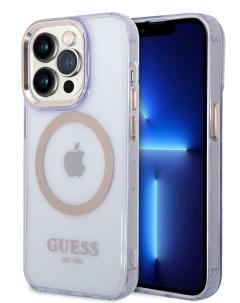 Чехол для iPhone 14 Pro Max с MagSafe Purple Guess
