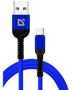 Кабель USB Type C F167 TypeC 1 м синий Defender