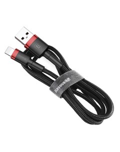 Кабель Kevlar Cable USB For Lightning 2A 0 5M Red Black CALKLF A19 Baseus