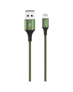 Кабель BASIC USB 2 0 lightning 1 2м 2 1A зеленый Olmio