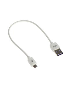 Кабель EX K 1388 USB Micro USB силиконовая оплетка 2 4А 0 25 м белый Exployd
