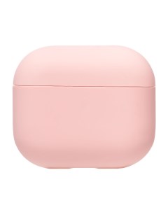 Чехол для кейса наушников Apple AirPods 3 силиконовый тонкий розовый Promise mobile
