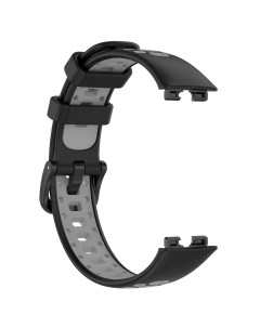 Ремешок для Двухцветный силиконовый ремешок для Band 8 черно серый Huawei