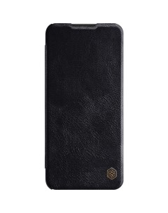 Кожаный чехол книжка Leather Qin для Samsung Galaxy A03s черный Nillkin