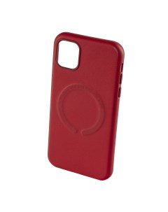 Чехол для Apple iPhone 11 кожаный с поддержкой беспроводной зарядки Magsafe красный Fat bears