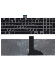 Клавиатура для ноутбука Toshiba Satellite L850 L875 L870 L855 черная c серебристой рамкой Оем