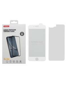 Защитное стекло для IPhone 7 8 Plus 3D белое усиленное Anmac