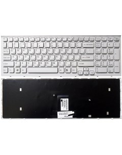 Клавиатура для ноутбука Sony Vaio VPC EB белая с белой рамкой Оем