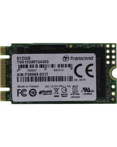 SSD накопитель MTS430S M 2 2242 512 ГБ TS512GMTS430S Transcend