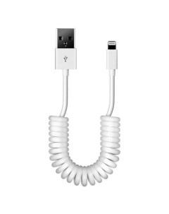 USB кабель LP для Apple Lightning 8 pin Спираль 1 м белый Liberty project