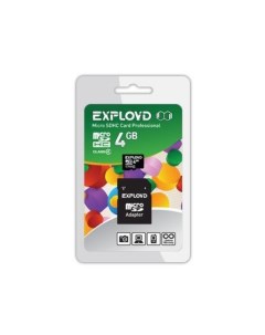 Карта памяти MicroSDHC 4GB Class4 Exployd