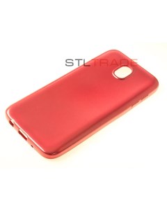 Силиконовый чехол Металлик для Samsung J5 2017 красный Tpu case
