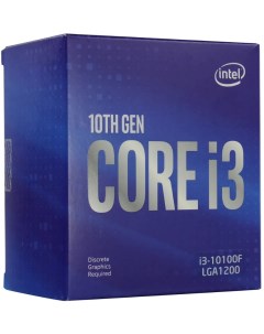 Процессор Core i3 10100F BOX Intel