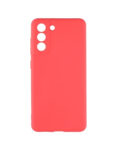 Чехол Soft для Samsung S21FE красный матовый с защитой камеры Mobileocean