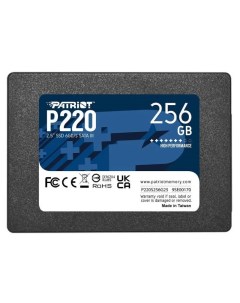 SSD накопитель P220 2 5 256 ГБ P220S256G25 Patriot memory