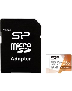 Карта памяти Micro SDXC SP256GBSTXDU3V20AB 256GB Silicon power