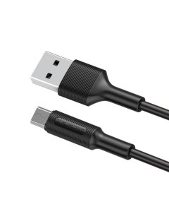Дата кабель BX1 USB microUSB TPE 2 0A 1 м Black Borofone